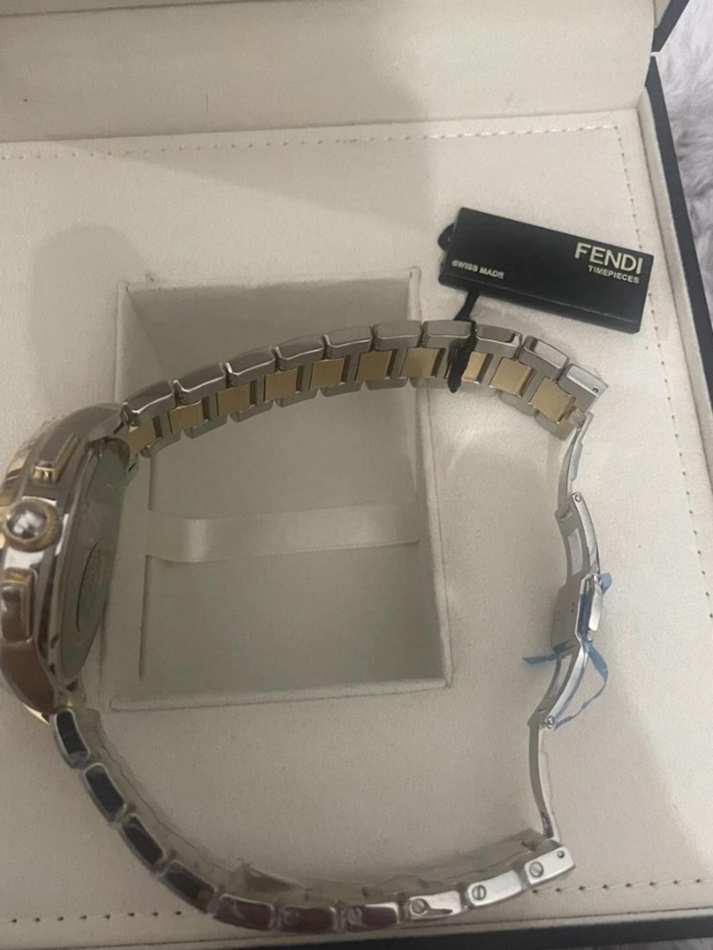 Fendi Two-Tone Gold and Silver Stainless Chronograph Watch - Picture 10 of 13